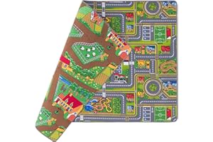 Pergamon Straßenteppich Beidseitig Kinder Spielteppiche für Kinderzimmer und Spielzimmer