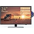 MOSCATELLI TV Led Full HD 24" per Camper ULTRA SLIM design - DVD/Usb/Ci+/Hdmi - 12/24/220 V - DVB-T2/S2/C - Compatibile CAM T