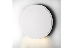 ‎LAMBADO lambado® LED Treppenbeleuchtung Weiss rund 1,5W | 230V Unterputz Treppenlicht Treppenbeleuchtung Innen | Wandeinbauleuchte Beleuchtung für Treppen | Treppenstufenbeleuchtung Down