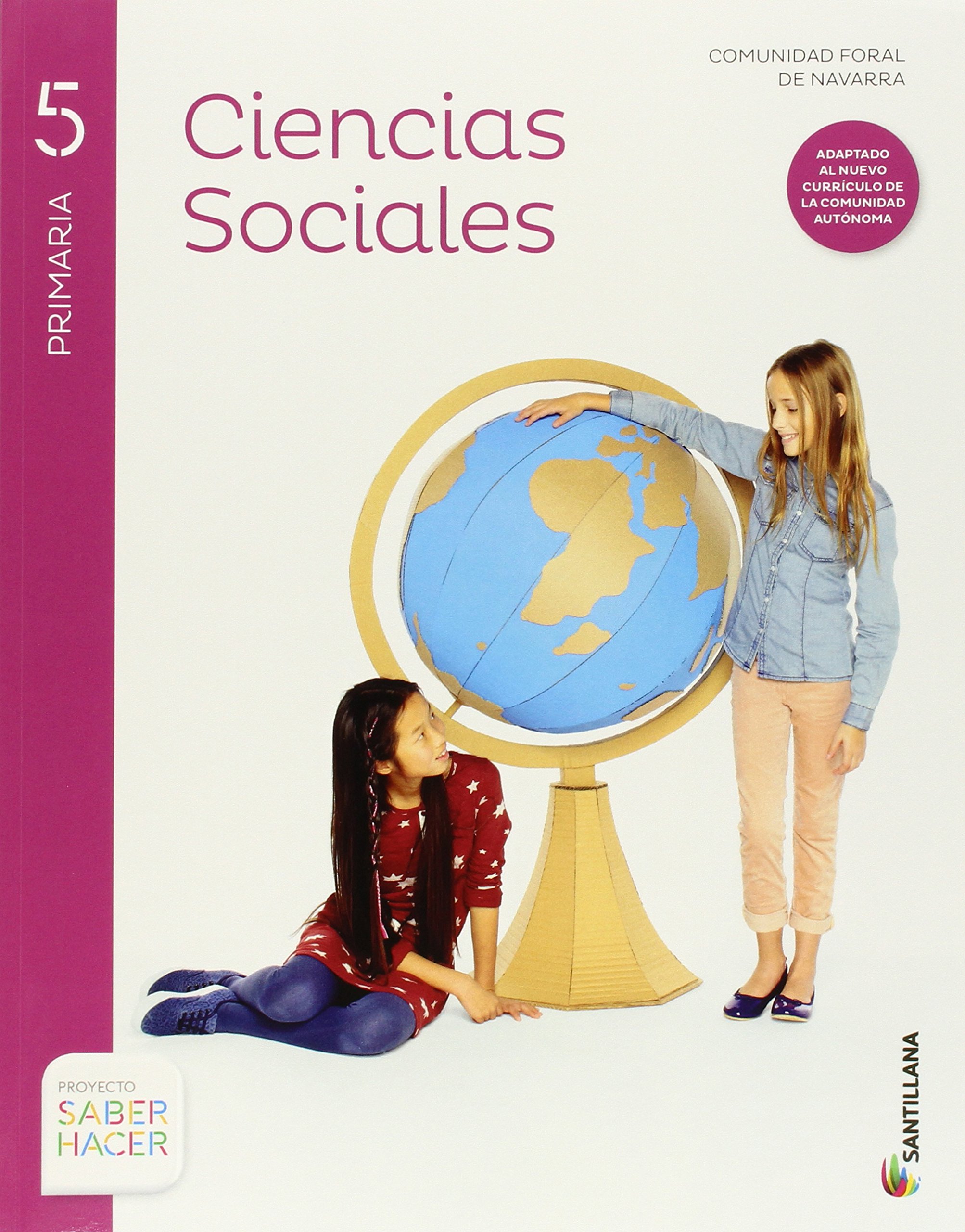 CIENCIAS SOCIALES + ATLAS NAVARRA 5 PRIMARIA SANTILLANA