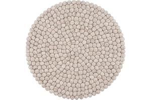 ‎MYFELT myfelt Filzkugel Sitzauflage Stuhlauflage - Béla - Ø 36 cm, beige