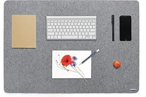 Lucky Sign - Podkładka na biurko, filc, szara, z powłoką antypoślizgową, 80 x 54 cm – szara