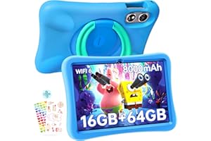 OUKITEL OT6 Kids Tablette Énfants - 16(4+12)GO+64GO, Tablette Éducative 8000mAh,10.1"HD+ pouces, Tablette Pour Énfants Android 13 ,Contrôle Parental Integré,Wi-Fi 6,Protège Les Yeux,2Ans Garantie NOIR