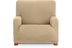 Eysa Italia Ulises Copripoltrona Elastico, Poliestere-Cotone, Beige