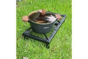 SAIF Double brûleur pour pique-nique, camping, gaz butane, réchaud de campagne en fonte pour barbecue portable, anneau d'ébullition pour camping, propane, cuisine, cuisine