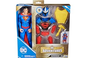 DC UNIVERSE DC COMICS - Pack Figurine Superman 30 Cm + Accessoires Justice League - Figurine Superman Articulée 30 cm - Créez Vos Aventures Et Combats - Figurine Superman - Jouet Enfant 4 Ans Et +
