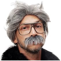 Kit Fausse Barbe Et Sourcils En Peluche - Accessoire Cosplay Déguisement Pour Fêtes (Halloween, Carnaval) - 2