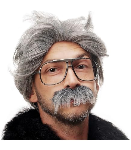 GohytalKit Parrucca Da Nonnina Per Travestimento, 8 Pezzi Parrucca