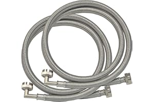 Eastman 41065 Waschmaschinenschläuche, 152 cm, 1 Paar, silberfarben