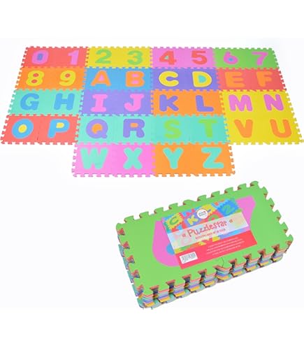 Suelo Gimnasio Puzzle Goma EVA Letras Y Nu00fameros Colchoneta