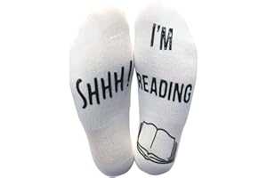 BRING ME SOCKS 'Shhh I'm Reading' Funny Novelty Socks - Great Gift For Those People Who Love A Good Book!