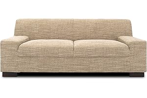 ‎DOMO. COLLECTION DOMO. collection Sofa Norma, 2-Sitzer Couch, 2er Polster-Garnitur mit Holzfüßen, 194 x 85 x 74 cm (BxTxH), Strukturstoff beige