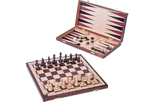 SQUARE GAME Square - Jeu Senator - 3-1 - Echecs + Dames + Backgammon - 40 x 40 cm