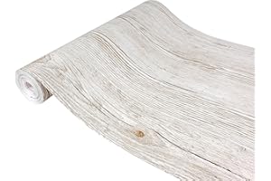 DecoMeister Vinilo Imitacion de Madera de Pino Aurelio Blanco Papel Adhesivo Para Muebles Autoadhesivo Lámina Decorativa Para Cocina Pared Puertas Para Forrar En Rollo Aspecto Madera 90 x 210 cm
