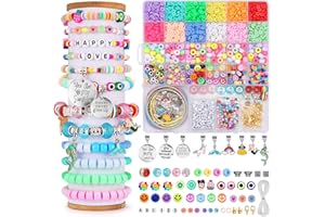 PETIYARK Kit per Braccialetti Fai Da Te, Giochi per Fare Braccialetti Bambina 5-12 Anni, Kit per Creare Gioielli per Realizzare Braccialetti, Bracciali e Collane Unici per Creazione di Gioielli Artigianali
