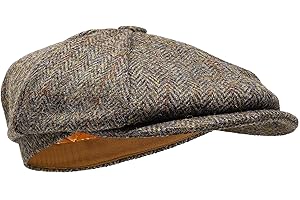 Borges & Scott Lomond Newsboy czapka - 100% ręcznie tkana wełna - Harris Tweed - wodoodporna