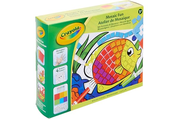 CRAYOLA - Atelier de Mosaïque - Loisir créatif - Kits d'activités - à partir de 4 ans - Jeu de dessin et coloriage