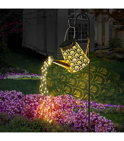 Guirlande Solaire Extérieure Arrosoir Avec Papillons LED - Lampe Jardin IP65 Étanche, Décoration Paysage