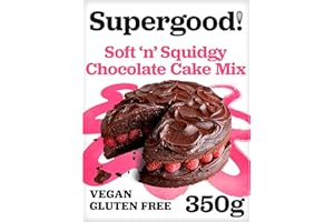 SUPERGOOD! BAKERY SUPERGOOD BAKERY Vegan Chocolate Cake Kit (1 x 350g) Gluten Free Cake Mix, Dairy Free Chocolate Cake Mix, Vegan Baking Kit, Vegan Cake Mix & Vegan Cupcake Mix, Superfood Bakery, makes 1 cake