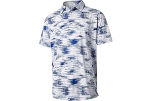 ELETOP Polo Shirts for Men Moisture Wicking Quick-Dry 4 Way Stretch Golf Shirts Casual Print Colorful Mens Polo Shirts Short Sleeve…