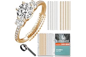 KUEROAMI Ring Verkleinerung - 12 Stück 6 Größen Ringverkleinerer Unsichtbar - Transparent Silikon Lose Ringgrößenversteller für Männer Frauen - Ring Kleiner Machen Size Adjuster