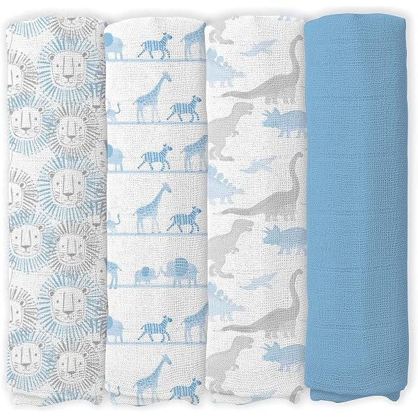 Moonybaby Organic Cotton Baby Swaddle Blankets - 47x47 Inch Extra Large & Breathable - View #11