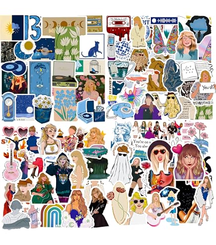 200 Autocollants Vintage Musique Et Esthétique - Stickers Décoratifs Imperméables - Pour Laptop, Guitare, Valise... - 10