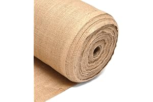 DISCOUNT FABRICS LTD 1m Hessian Fabric – Textured Burlap Jute Sack Material– 54” Inch Wide, 137cm Wide, 10oz 225GSM –Fabric for School Boards, in The Garden, Table Runners, Arts & Crafts – by Discount Fabrics