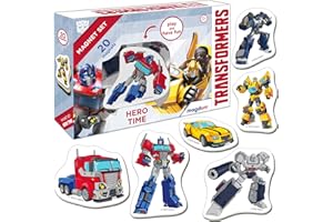 ‎MAGDUM Transformers Spielzeug MAGDUM Zeit für Helden - 20 GROßE Magnete Kinder für Magnettafel - Kühlschrankmagnete Kinder - Magnete kühlschrank Magnet Spielzeug Kinder - Magnetspiele für Kinder ab 3 Jahre