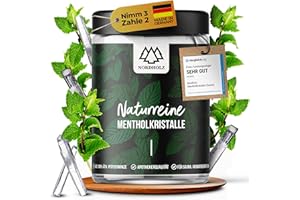 ‎NORDHOLZ NORDHOLZ® Mentholkristalle [50gr] für Sauna in Premium Qualität aus 100% Minzöl - Befreit die Atemwege und sorgt für intensiven Duft in der Sauna - Sauna Zubehör (100gr. Tiegel)