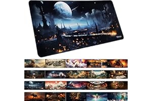TRAVLN 70x30 cm Desk Mat| Premium Desk Pad Large | 3mm Thick Large Mouse Mat Mouse Pad | Desk Pad Protector for Office and Home | Laptop Desk Writing Pad Blotter Pad (Sci-fi Citadel)