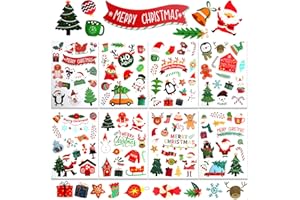BANLILU 226pcs Christmas Fun Stickers for Kids Crafts Card Making Self Adhesive Stickers for Cards Stocking Fillers Party Bag Fillers Party Favor Christmas Activity Packs