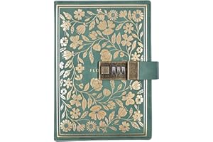 NectaRoy Vintage Lockable Diary, B6 European Style Travel Journal with Lock, PU Leather Password Notebook Planner Agenda Sketchbook, Office School Supplies Student Stationery Birthday Gift, 20x14cm