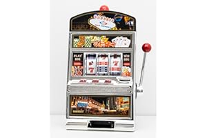 Mad Monkey Slot Machine Spardose XL, Spardose im Spielautomaten-Design mit Licht und Sound, Geldspielautomat mit Lichtern, Münzautomat für Kinder und Erwachsene, Casino Automat für echtes Geld