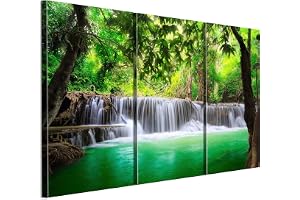 LUMASOUL Canvastavlor 3-delat set för vardagsrum Landskap 10 120x80 cm