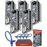 AZDelivery 5 x AZ-Nano V3-Board mit Atmega328 CH340 fertig verlötete, verbesserte Version mit USB Kabel inklusive E-Book!