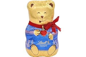 Lindt Teddy Pullover | 100 g personaggio di cioccolato | Statuetta di orsacchiotto in cioccolato al latte irresistibilmente sciolto | Cioccolato di Natale come regalo di cioccolato