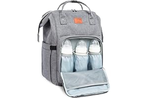 KeaBabies Baby Diaper Bag Backpack - Multi-Function Waterproof Travel Baby Bags for Mom, Dad, Men, Women - Large Maternity Nappy Bags - Durable, Stylish - Diaper Mat Included