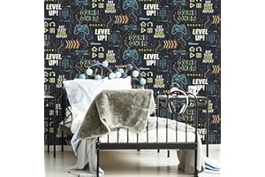 Graham & Brown Fresco Game Over Black and Multi Wallpaper