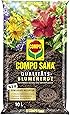 Compo SANA Qualitäts-Blumenerde mit 12 Wochen Dünger für alle Zimmer-, Balkon- und Gartenpflanzen, Kultursubstrat, 10 Liter, Braun