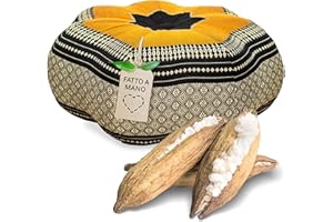 livasia | Cuscino zafu | Cuscino da Meditazione | Cuscino Yoga| Cuscino Relax | Cuscino da Pavimento Imbottito in kapok