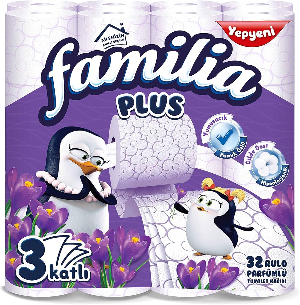 Familia Plus 3 Katlı Tuvalet Kağıdı Sihirli Çiçekler 32'li 1 Paket