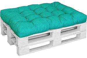 ‎DILUMA DILUMA | Palettenkissen Comfort Sitzkissen 120x80 cm Türkis | Palettenauflagen für Indoor & Outdoor | Wasserabweisend