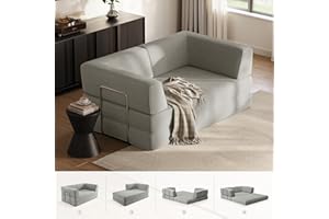‎LINSY HOME LINSY HOME Schlafsofa - Bodensofa Bed mit Pillow Back Support Armrest - Schlafsofa Klappbar 160 cm Breit- Compressed Sofa in Box - Cord Stoff für Wohnzimmer Schlafzimmer