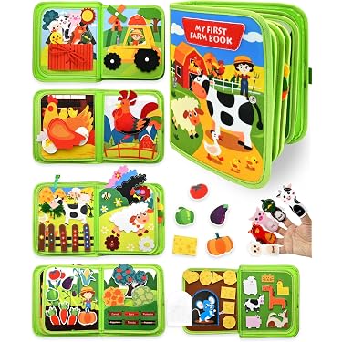 Gotyou Montessori Busy Board In Feltro A Tema Fattoria – Giocattolo Educativo 20 Attività, Per Bambini 1-6 Anni, Per Viaggi E Motricità Fine - 2