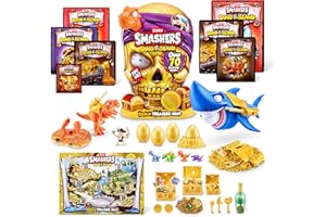 ZURU SMASHERS Smashers Dino Island Gold Treasure Hunt (arancione) - Giocattolo interattivo da collezione
