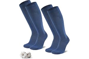 Niofind Skarpetki Uciskowe Damskie i Męskie 65% Bawełny 20–30 mmHg Pończochy Uciskowe Medyczne Skarpety Uciskowe 2 Pary Podkolanówki Podróż Sport