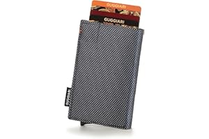 GUGGIARI® Tarjetero Hombre - Cartera Tarjetero Hombre con Monedero y Bolsillo Cortesía con Cierre Magnético -Tarjetero RFID de Aluminio