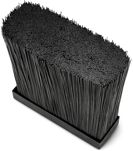 TokioKitchenWare Bloc à Couteaux Universel Noir – Insert à Poils Doux, 6 Couteaux Jusqu'à 18 Cm, Design élégant, Plastique TPR