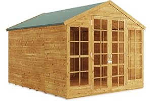 BillyOh Summerhouse Log Cabin 10 x 8 Wooden Garden Storage Shed Summer House Harper Apex Summerhouses (10x8)
